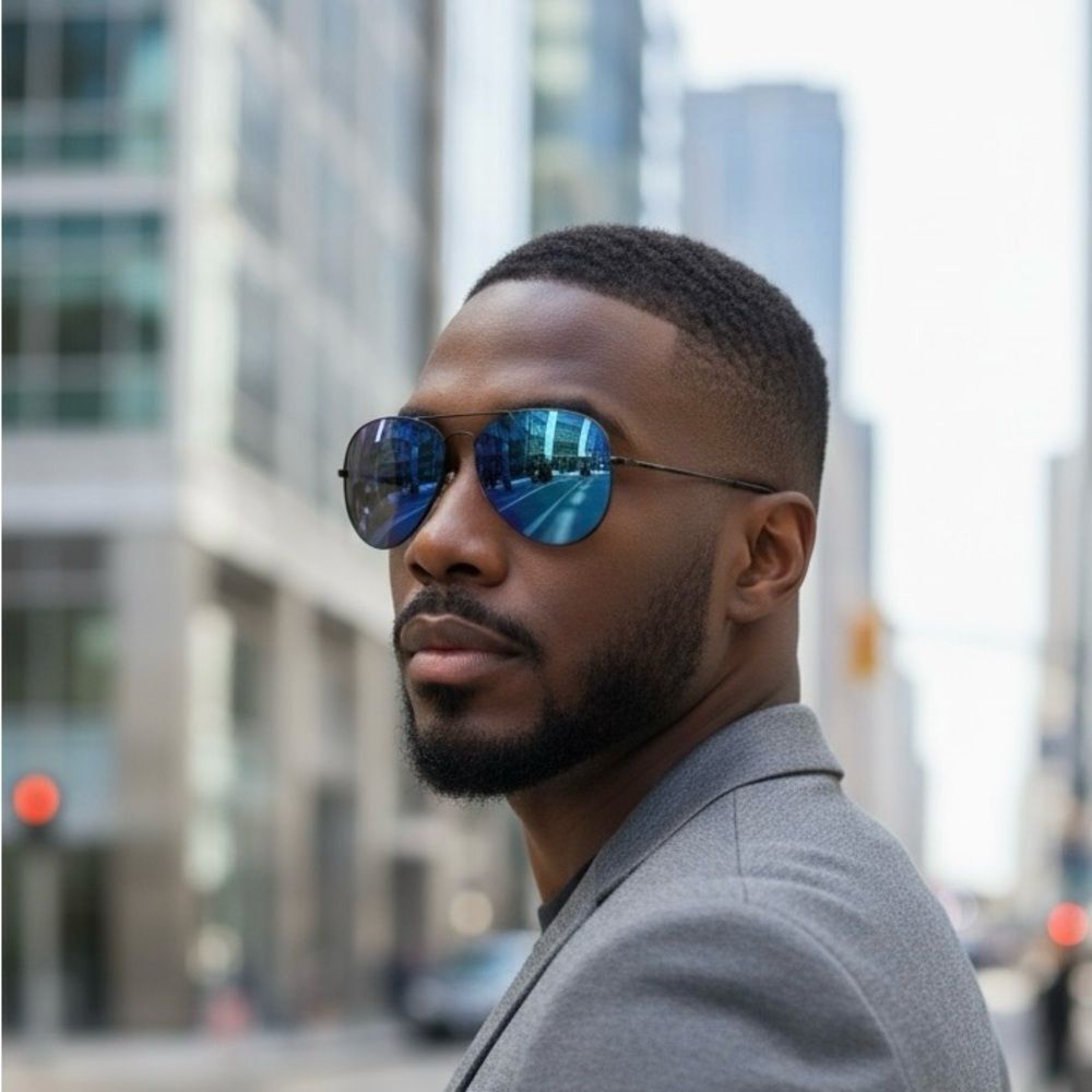 Foster Grant Polarized Aviator Sunglasses | Blue Mirror Lens | NWT